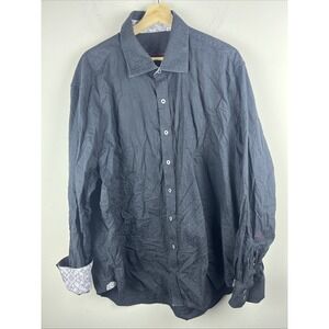 Robert Graham Men's 3XL Black Paisley Flip Cuff Long Sleeve Button Shirt